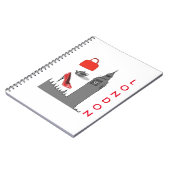 ロンドンのファッションのテーマのノート ノートブック (左側)