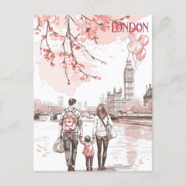 ロンドンのファミリータイム ポストカード