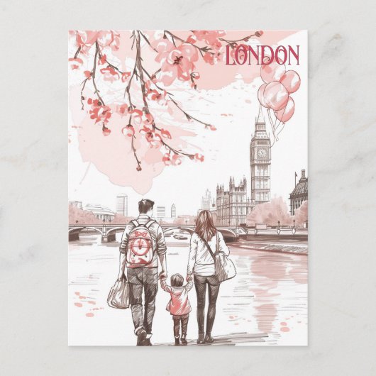 ロンドンのファミリータイム ポストカード (正面)