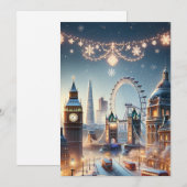 ロンドンのフェスティバルスプレンダーエレガント – 冬 シーズンカード (正面/裏面)