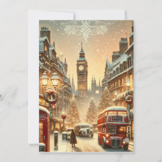 ロンドンのフェスティバルスプレンダー鮮やか – クリスマスカー シーズンカード