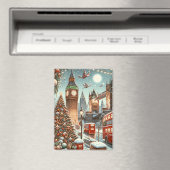 ロンドンのフェスティバルスプレンダー鮮やか – クリスマスカー マグネット (インサイチュ (食洗機))