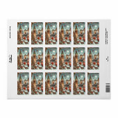 ロンドンのフェスティバルスプレンダー鮮やか – クリスマスカー ラベル (フルシート)