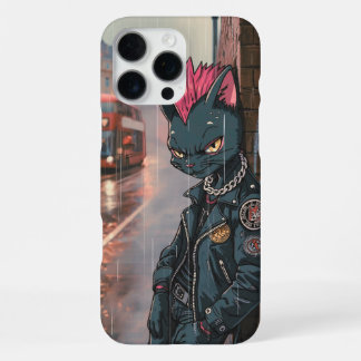 ロンドンのブラックキャットパンク iPhone 16 PRO MAXケース