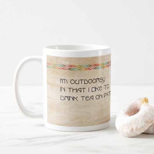 ロンドンのマグカップでお茶を飲むのが好き コーヒーマグカップ (ドーナツ)