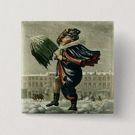 ロンドンのメリークリスマスそして明けましておめでとう、 缶バッジ (正面)