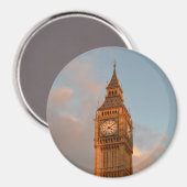 ロンドンのラウンドマグネットにビッグベン マグネット (正面/裏面)