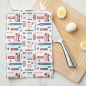 ロンドンのランドマークティータオル キッチンタオル (四つ折り)