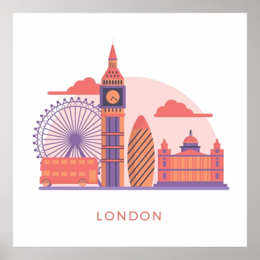 ロンドンのランドマーク ポスター (正面)