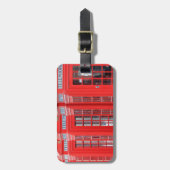 ロンドンのレッドテレフォンブース ラゲッジタグ (正面縦)