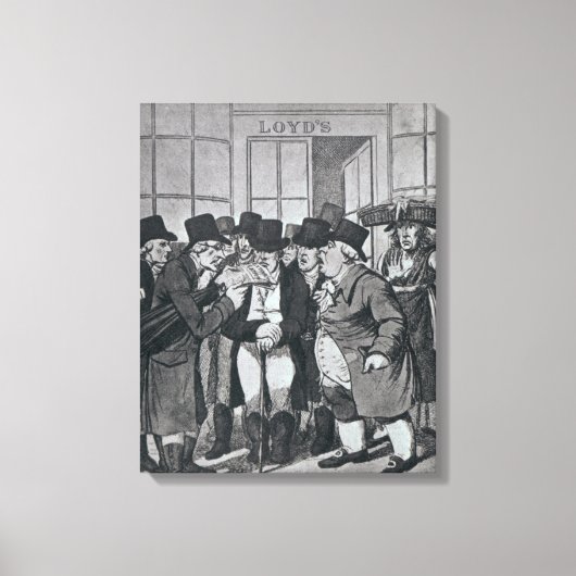 ロンドンのロイドの外で キャンバスプリント (正面)