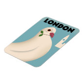 ロンドンのヴィンテージスタイルの旅行ポスター マグネット (左側)