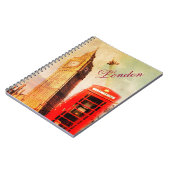 ロンドンのヴィンテージ ノートブック (左側)