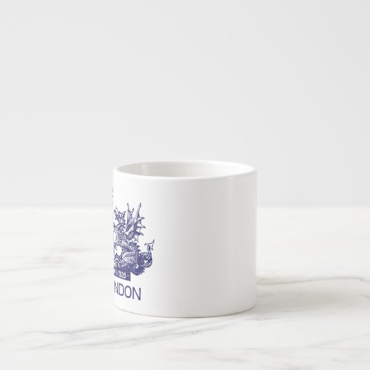 ロンドンのヴィンテージ、紋章付き外衣、イギリスイギリス市 エスプレッソカップ (正面)