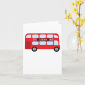 ロンドンの二階建てバス カード (黄色い花)