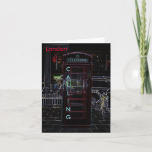 ロンドンの公衆電話ボックスNotecard カード