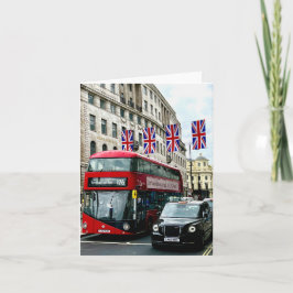 ロンドンの写真と折り畳まれたグリーティングカード カード