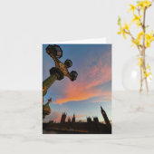 ロンドンの写真と折り畳まれたグリーティングカード カード (黄色い花)