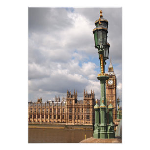 ロンドンの写真の議会そしてビッグベンの家 フォトプリント