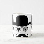 ロンドンの口ひげが大好き コーヒーマグカップ (中央)