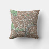 ロンドンの古い地図 クッション (裏面)