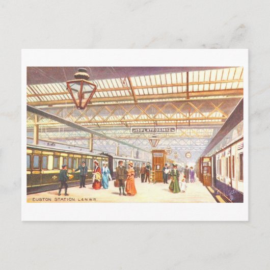 ロンドンの古きユーストン駅 ポストカード (正面)