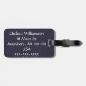 ロンドンの呼出しの荷物のラベル(個人化して下さい) ラゲッジタグ (裏面横)