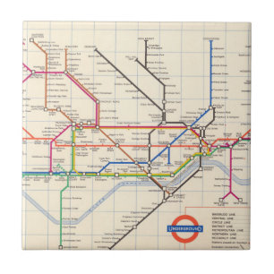 ロンドンの地下の地図 タイル