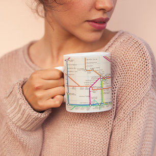 ロンドンの地下図 ジャンボコーヒーマグカップ