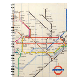ロンドンの地下図 ノートブック