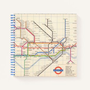 ロンドンの地下地図 ノートブック