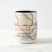 ロンドンの地下地図 マグカップ (中央)