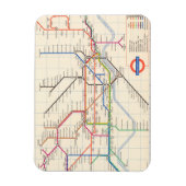 ロンドンの地下地図 マグネット (縦)