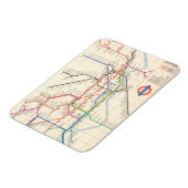 ロンドンの地下地図 マグネット (左側)