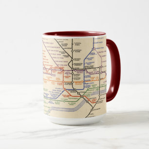 ロンドンの地下鉄地図 マグカップ