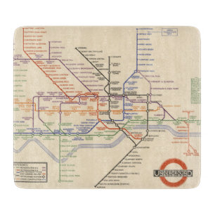 ロンドンの地下鉄道の地図 カッティングボード