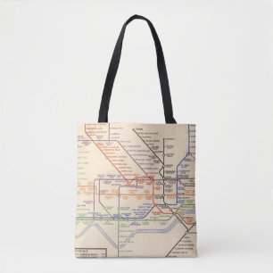ロンドンの地下鉄道の地図 トートバッグ