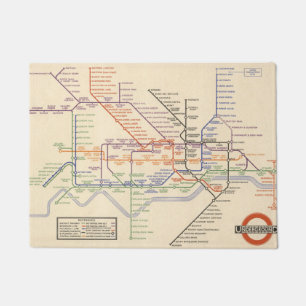 ロンドンの地下鉄道の地図 ドアマット