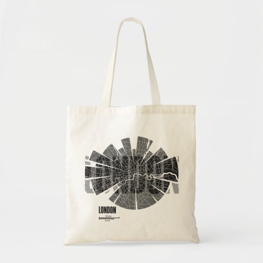 ロンドンの地図のバッグ トートバッグ (正面)