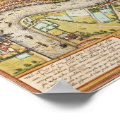 ロンドンの地図1572 ポスター (角)