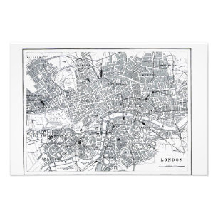 ロンドンの地図 フォトプリント           