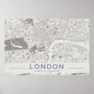 ロンドンの地図 ポスター