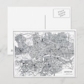 ロンドンの地図 ポストカード (正面/裏面)