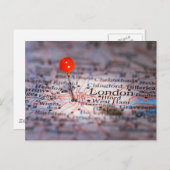 ロンドンの地図 ポストカード (正面/裏面)
