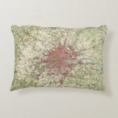 ロンドンの地域の地図 アクセントクッション (裏面)