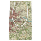 ロンドンの地域の地図 スモールペーパーバッグ (正面)