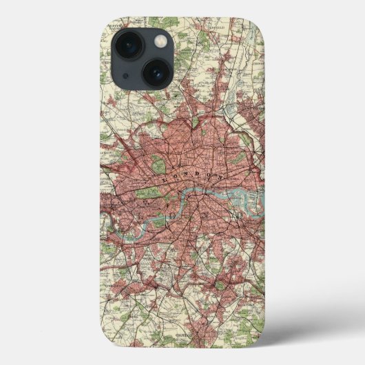 ロンドンの地域の地図 Case-Mate iPhoneケース (裏面)