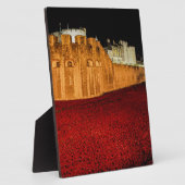 ロンドンの塔でポピー – Night Panorama フォトプラーク (側面)