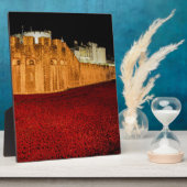 ロンドンの塔でポピー – Night Panorama フォトプラーク (側面)