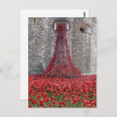 ロンドンの塔のポピーの滝 ポストカード (正面/裏面)